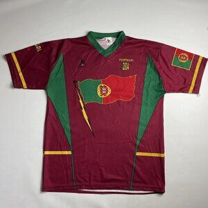 VTG Portugal Team Kalciomania Fan Shirt Sz XL Portugal 2004  Flag & map graphic